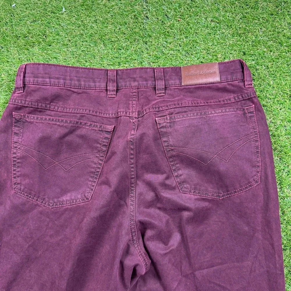 Bullock & Jones Jeans Mens‎ 35x26 Burgundy Stretch Denim Designer Macedonia